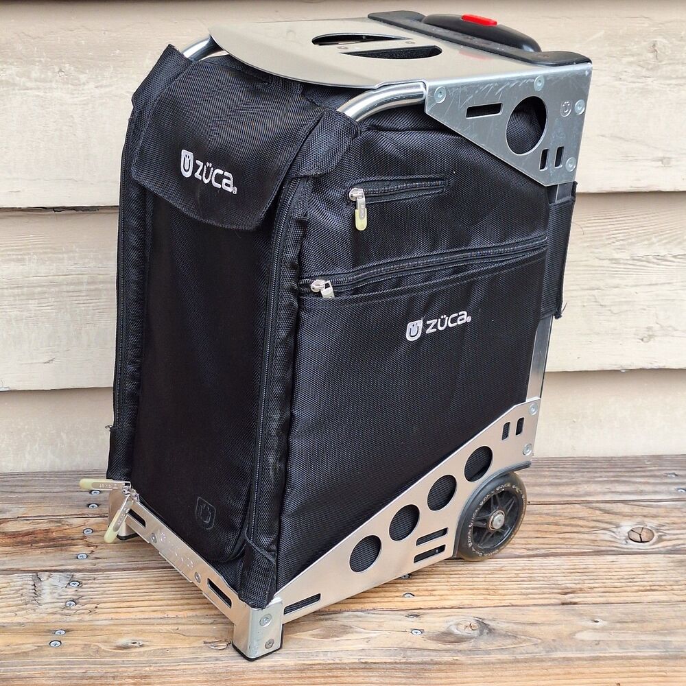 ZÜCA Pro Travel Bag & Frame Black Aluminum Carry-On Roller FAA Compliant Seat